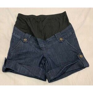 FIRST KICK WOMENS MATERNITY JEANS SHORTS SIZE S